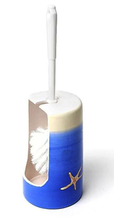 Ёршик для унитаза напольный Sand Beach 792-34, керамика, голубой