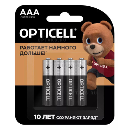 Элемент питания OPTICELL LR03 BASIC BL-4 /4/48/192/ (Упаковка 4 батарейки)